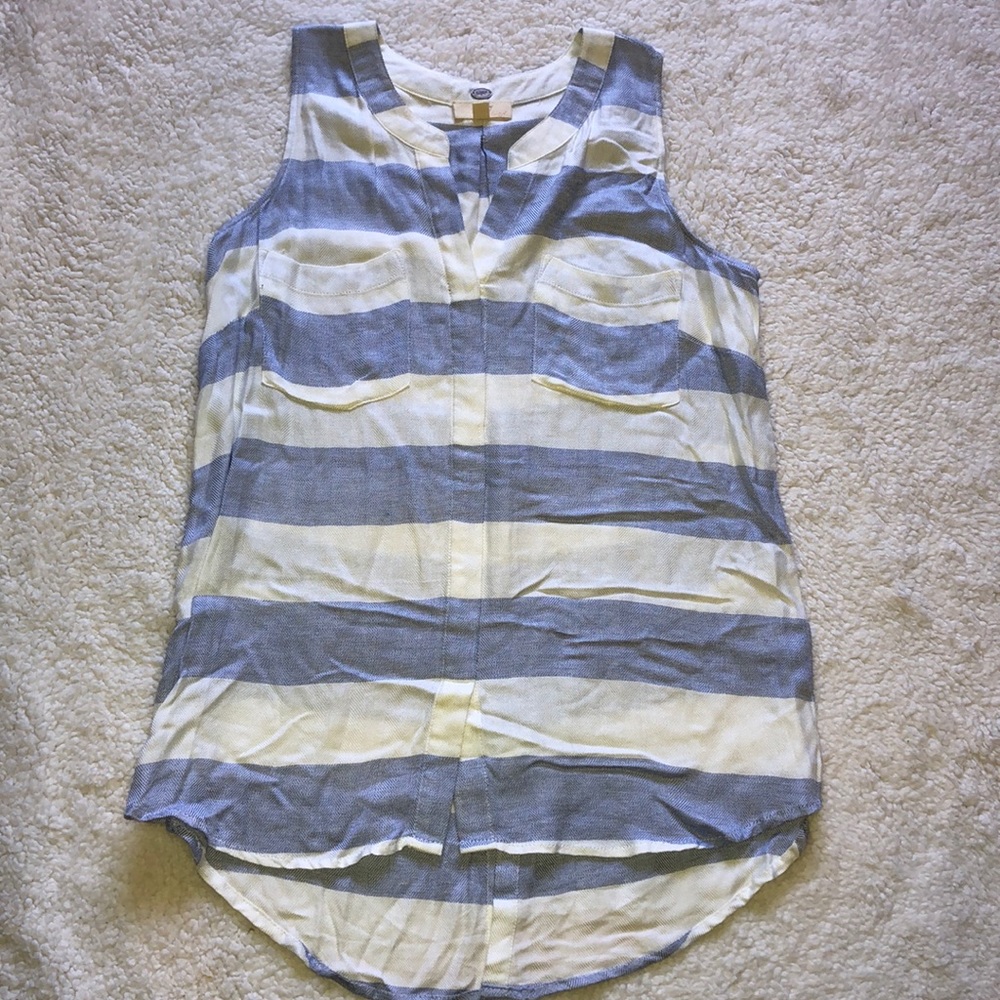 2/$20 Sleeveless Striped Button Down
